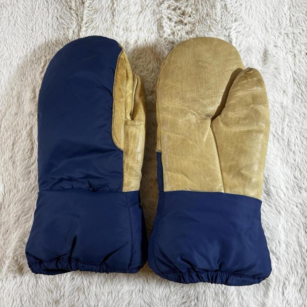 Vintage Frostline Kit Down Mittens Goose Down Horsehide Palm Made In Usa View 2